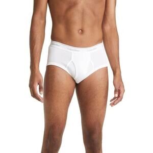 Calvin Klein Men's 2-Pack White 100% Cotton Classic Briefs Medium 32 - 34
